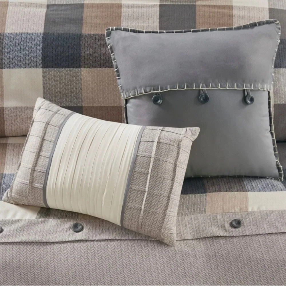 Madison Park Ridge 6 Piece Herringbone Duvet Cover Set